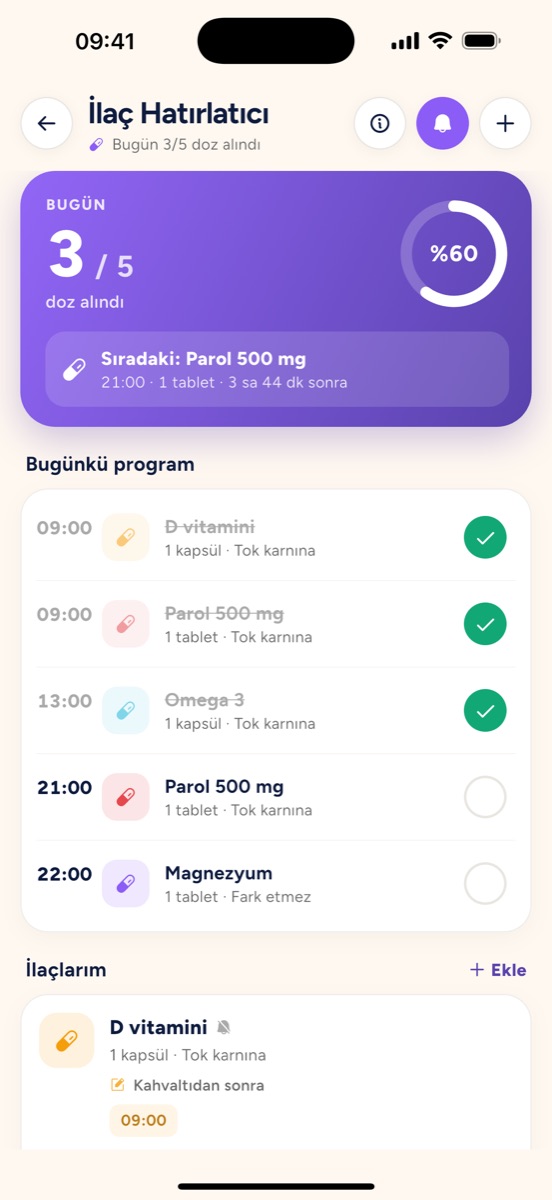 Ceplik İlaç · Su · Sigara ekranı